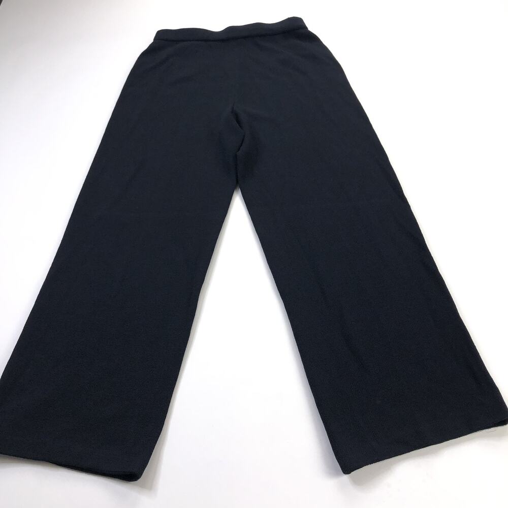 St. John Collection Santana Knit 8 (Fit 28W 27L) Wool Rayon Pants Black PLS READ